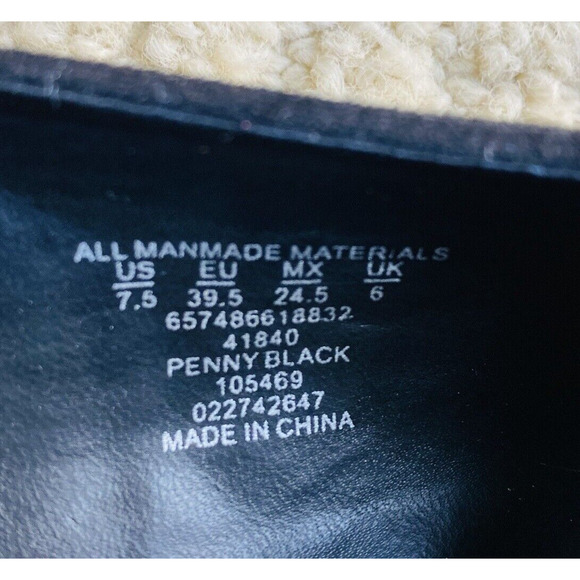 Olivia Miller Penny Black Pointy Toe Pumps Shoes US 7.5M Faux Suede Vintage Look - Picture 6 of 10